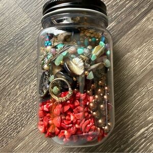 Small Jar of Semi Mystery Jewelry